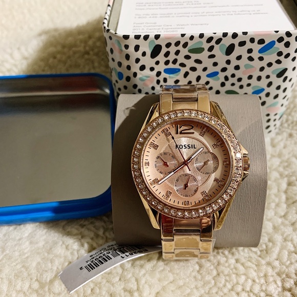Fossil Rose Gold Stainless Steel Women Watch main image 4